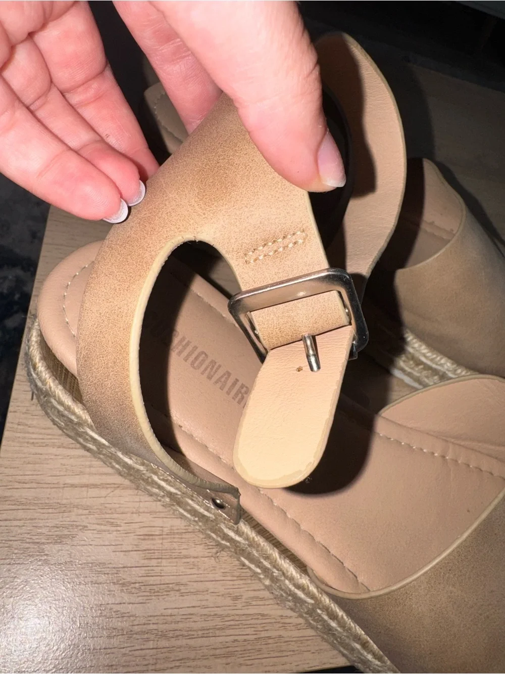 Cushionaire Tan Espadrille Platform Sandals